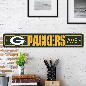 Green Bay Packers Team Color Street Sign Dcor 4in. X 24in. Lightweight, 32211