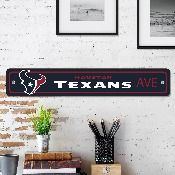 Houston Texans Team Color Street Sign Dcor 4in. X 24in. Lightweight, 32212