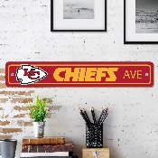Kansas City Chiefs Team Color Street Sign Dcor 4in. X 24in. Lightweight, 32215
