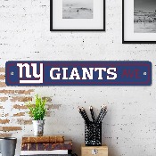 New York Giants Team Color Street Sign Dcor 4in. X 24in. Lightweight, 32223