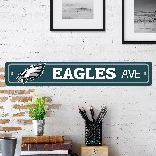 Philadelphia Eagles Team Color Street Sign Dcor 4in. X 24in. Lightweight, 32225
