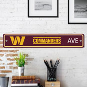 Washington Commanders Commanders Team Color Street Sign Dcor 4in. X 24in. Lightweight, 32231