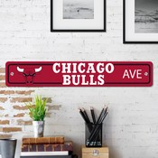 Chicago Bulls Team Color Street Sign Dcor 4in. X 24in. Lightweight, 32232