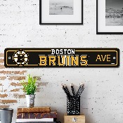 Boston Bruins Team Color Street Sign Dcor 4in. X 24in. Lightweight, 32234