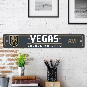 Vegas Golden Knights Team Color Street Sign Dcor 4in. X 24in. Lightweight, 32237