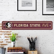 Florida State Seminoles Team Color Street Sign Dcor 4in. X 24in. Lightweight, 32241
