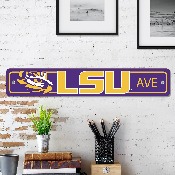 LSU Tigers Team Color Street Sign Dcor 4in. X 24in. Lightweight, 32244