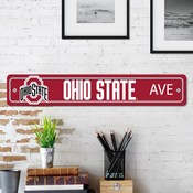 Ohio State Buckeyes Team Color Street Sign Dcor 4in. X 24in. Lightweight, 32247