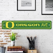 Oregon Ducks Team Color Street Sign Dcor 4in. X 24in. Lightweight, 32248