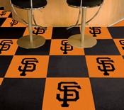 San Francisco Giants Team Carpet Tiles - 45 Sq Ft. - SF Hat Logo, 32423