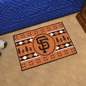 San Francisco Giants Holiday Sweater Starter Mat Accent Rug - 19in. x 30in. - SF Hat Logo, Orange, 32424