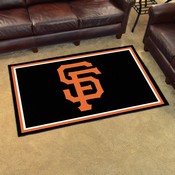 San Francisco Giants 4ft. x 6ft. Plush Area Rug - SF Hat Logo, 32435