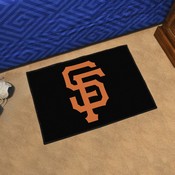 San Francisco Giants Starter Mat Accent Rug - 19in. x 30in. - SF Cap Logo - Black, 32436