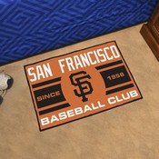 San Francisco Giants Starter Mat Accent Rug - 19in. x 30in. - SF Cap Logo - Black - Starter Mat - Uniform, 32437
