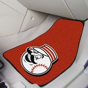 Cincinnati Reds Front Carpet Car Mat Set - 2 Pieces - Mr. Red Head Alternate Logo, 32443