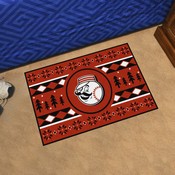 Cincinnati Reds Holiday Sweater Starter Mat Accent Rug - 19in. x 30in. - Mr. Red Head Alternate Logo, 32444