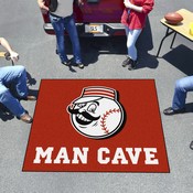 Cincinnati Reds Man Cave Tailgater Rug - 5ft. x 6ft. - Mr. Red Head Alternate Logo, 32447