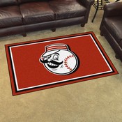 Cincinnati Reds 4ft. x 6ft. Plush Area Rug - Mr. Red Head Alternate Logo, 32453