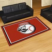 Cincinnati Reds 5ft. x 8 ft. Plush Area Rug - Mr. Red Head Alternate Logo, 32455