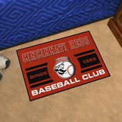 Cincinnati Reds Starter Mat Accent Rug - 19in. x 30in. - Mr. Red Head Alternate Logo - Red - Starter Mat - Uniform, 32459