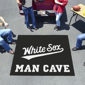 Chicago White Sox Man Cave Tailgater Rug - 5ft. x 6ft. - "White Sox" Secondary Club Lettering, 32468