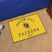 Green Bay Packers Starter Mat Accent Rug - 19in. x 30in., NFL Vintage, 32499