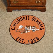 Cincinnati Bengals Roundel Rug - 27in. Diameter, NFL Vintage, 32576