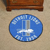 Detroit Lions Roundel Rug - 27in. Diameter, NFL Vintage, 32601