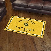 Green Bay Packers 3ft. x 5ft. Plush Area Rug, NFL Vintage, 32607