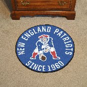 New England Patriots Roundel Rug - 27in. Diameter, NFL Vintage, 32631