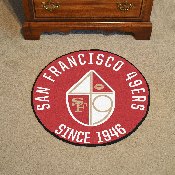 San Francisco 49ers Roundel Rug - 27in. Diameter, NFL Vintage, 32666