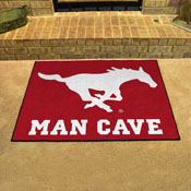 SMU Mustangs Man Cave All-Star Rug - 34 in. x 42.5 in., 32696