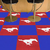 SMU Mustangs Team Carpet Tiles - 45 Sq Ft., 32702