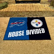 NFL House Divided - Bills / Steelers House Divided Rug - 34 in. x 42.5 in., 32769