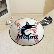 Miami Marlins Baseball Rug - 27in. Diameter - 