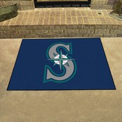 Seattle Mariners All-Star Rug - 34 in. x 42.5 in. - S Cap Logo, 32813