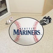 Seattle Mariners Baseball Rug - 27in. Diameter - Wordmark, 32814