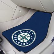 Seattle Mariners Front Carpet Car Mat Set - 2 Pieces - Circular Mariners Primary Logo, 32816