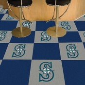 Seattle Mariners Team Carpet Tiles - 45 Sq Ft. Gray & Blue, 32817
