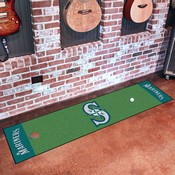 Seattle Mariners Putting Green Mat - 1.5ft. x 6ft. - S Cap Logo, 32824