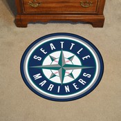 Seattle Mariners Roundel Rug - 27in. Diameter - Circular Mariners Primary Logo, 32825