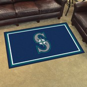 Seattle Mariners 4ft. x 6ft. Plush Area Rug - S Cap Logo, 32827