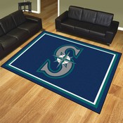 Seattle Mariners 8ft. x 10 ft. Plush Area Rug - S Cap Logo, 32828