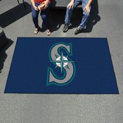 Seattle Mariners Ulti-Mat Rug - 5ft. x 8ft. - S Cap Logo, 32831
