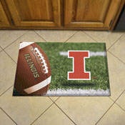 Illinois Illini Rubber Scraper Door Mat, 32862