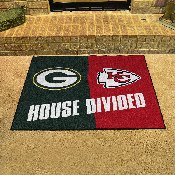 NFL House Divided - Packers / Cheifs House Divided Rug - 34 in. x 42.5 in., 32919