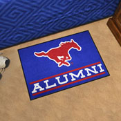 SMU Mustangs Starter Mat Accent Rug - 19in. x 30in. Alumni Starter Mat - Mustang Primary Logo - Blue, 32962