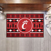 Cincinnati Bearcats Holiday Sweater Starter Mat Accent Rug - 19in. x 30in., 32991
