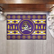 East Carolina Pirates Holiday Sweater Starter Mat Accent Rug - 19in. x 30in., 32992