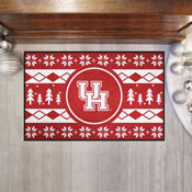 Houston Cougars Holiday Sweater Starter Mat Accent Rug - 19in. x 30in., 32994